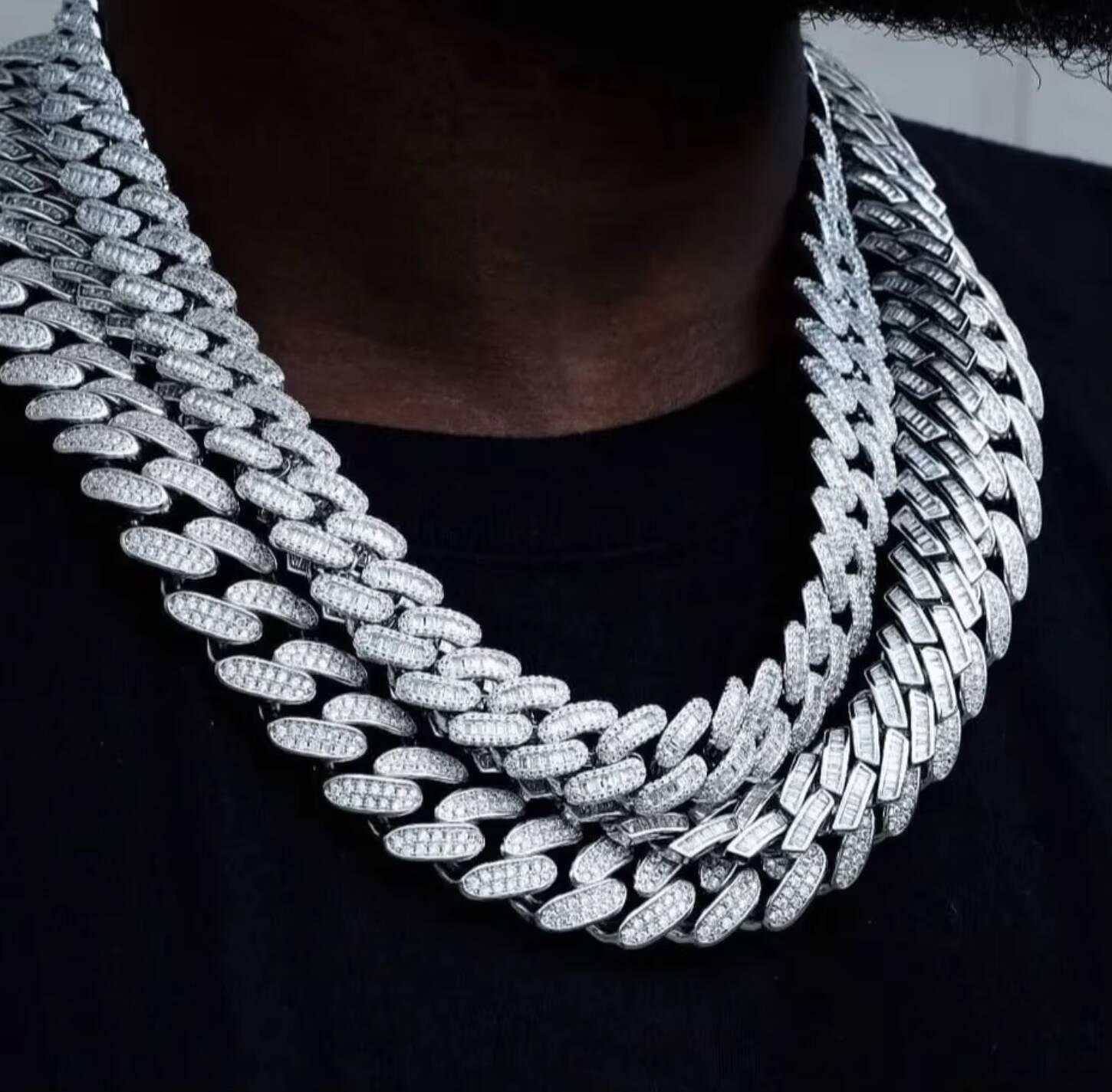 Hip Hop 925 Silver Gra VVS Moissanite Diamond Tennis Chain 3MM 4MM 5MM Necklace Bracelet for Men Women Cheap Price Hiphop