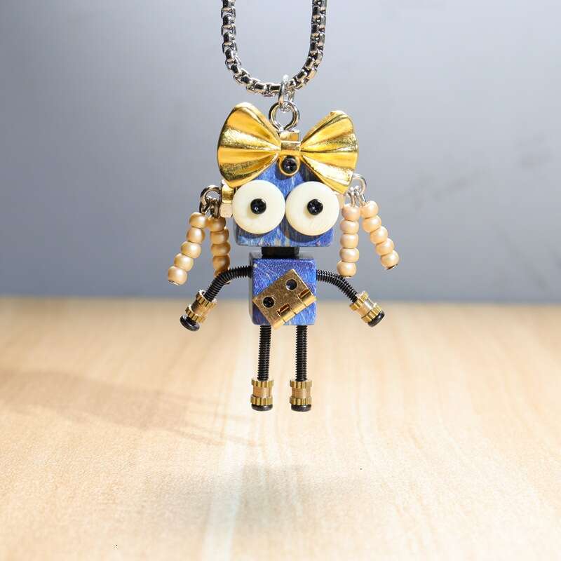 Cartoon Robot Fashion Personality Necklace Cute Niche Versatile Pendant 10142-10151