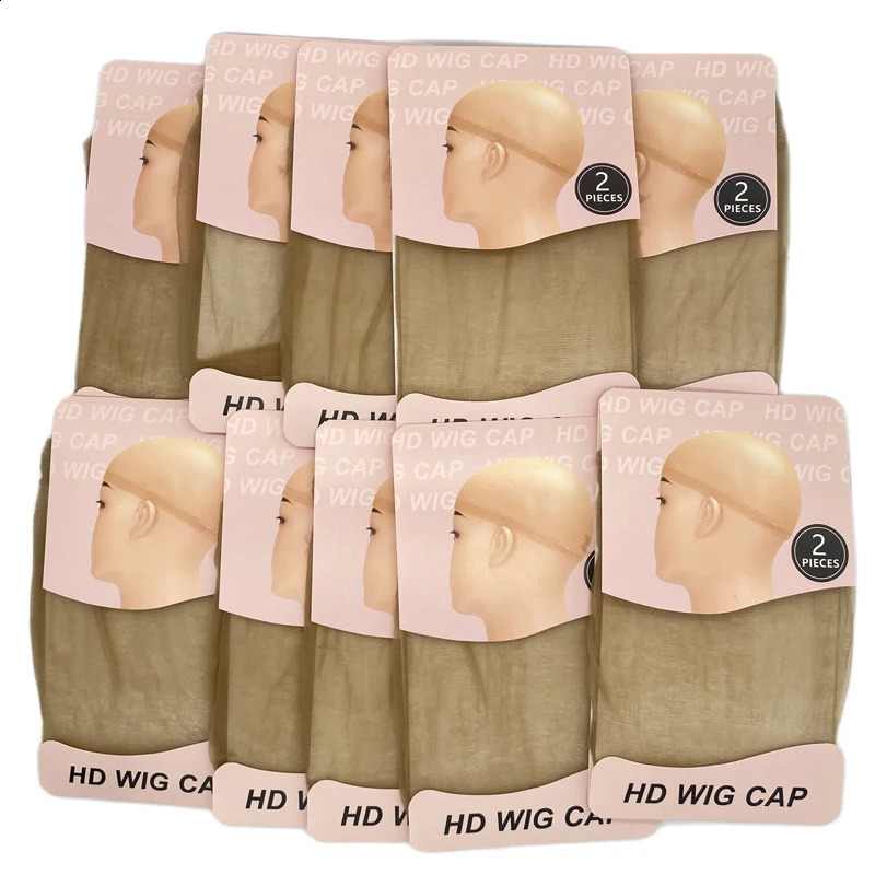 Wholesale 20 Pcs HD Thin Wig Cap - Transparent and Invisible - Sheer Wig Cap for HD Wigs - Wig Accessories 250812
