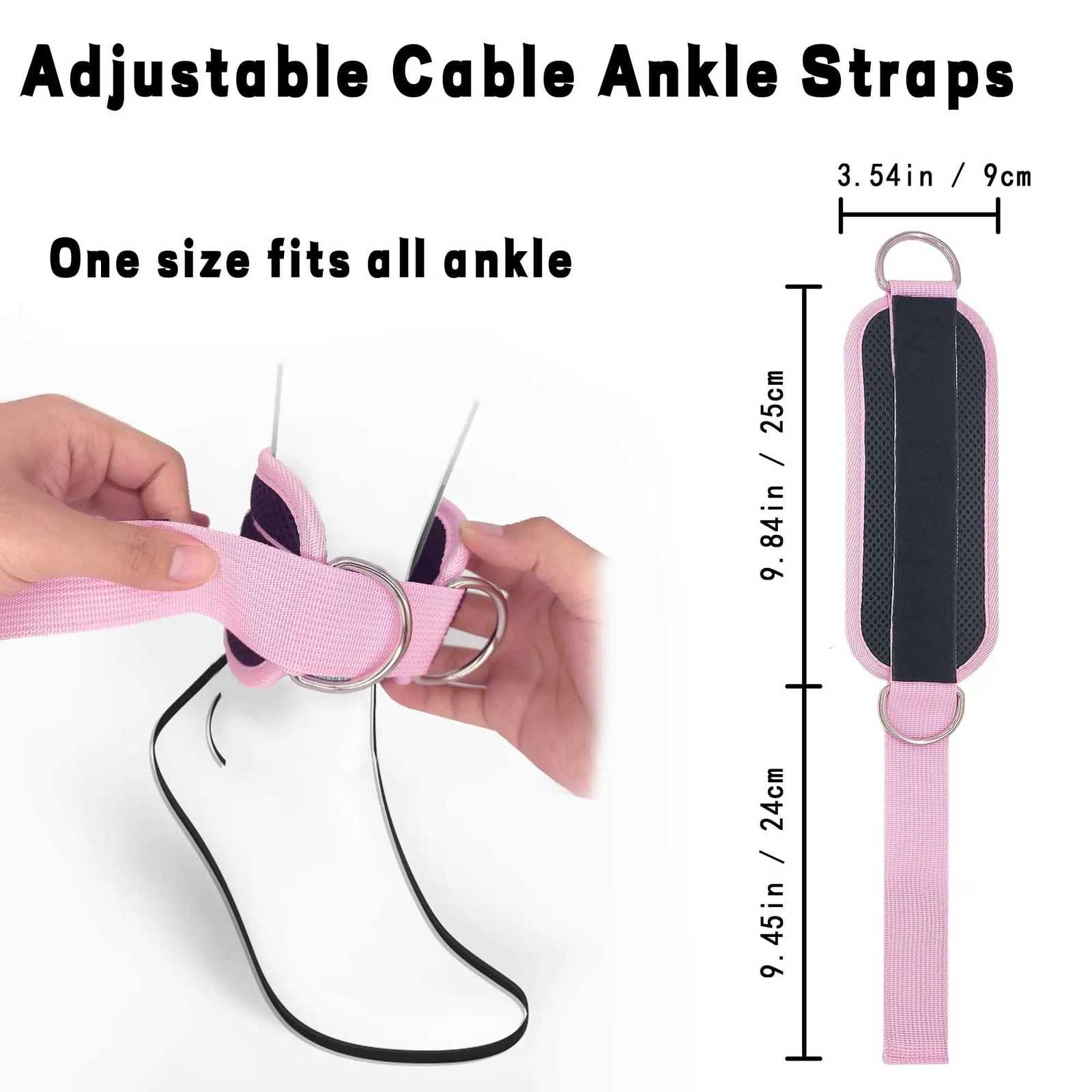Cable Ankle Straps Double D-Ring Ankle Cuffs For Gym Workouts Glutes Legs Strength Training Brace Support Sport Safety Abductors W250813