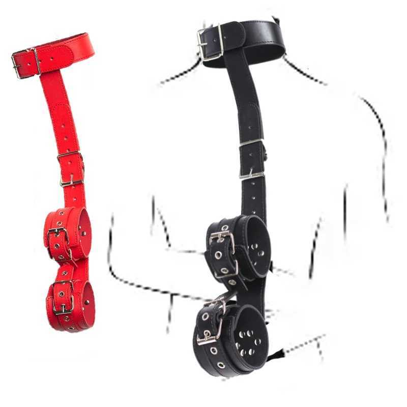 Bdsm Bondage Wrist Flirting Backhand Handcuffs Bondage Bed Restraints Adjustable Leather SM Adult Sex Toys for Women Game XJ250813