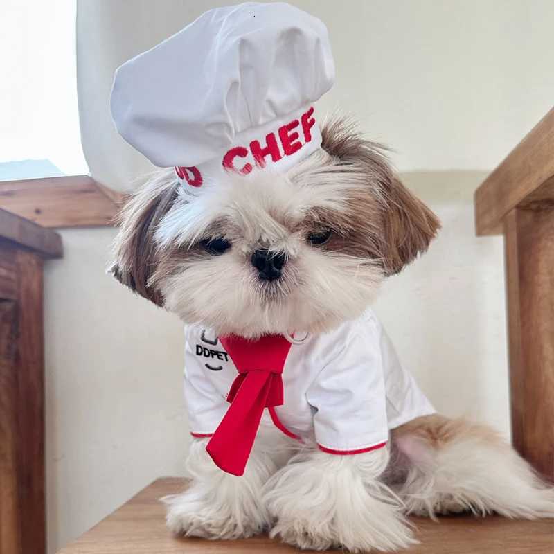 Dog Clothing Pet Role-playing Chefs Outfit Set Puppy Transformation Costume Bulldog Maltese Small Medium-sized Dogs Clothes XJ250813