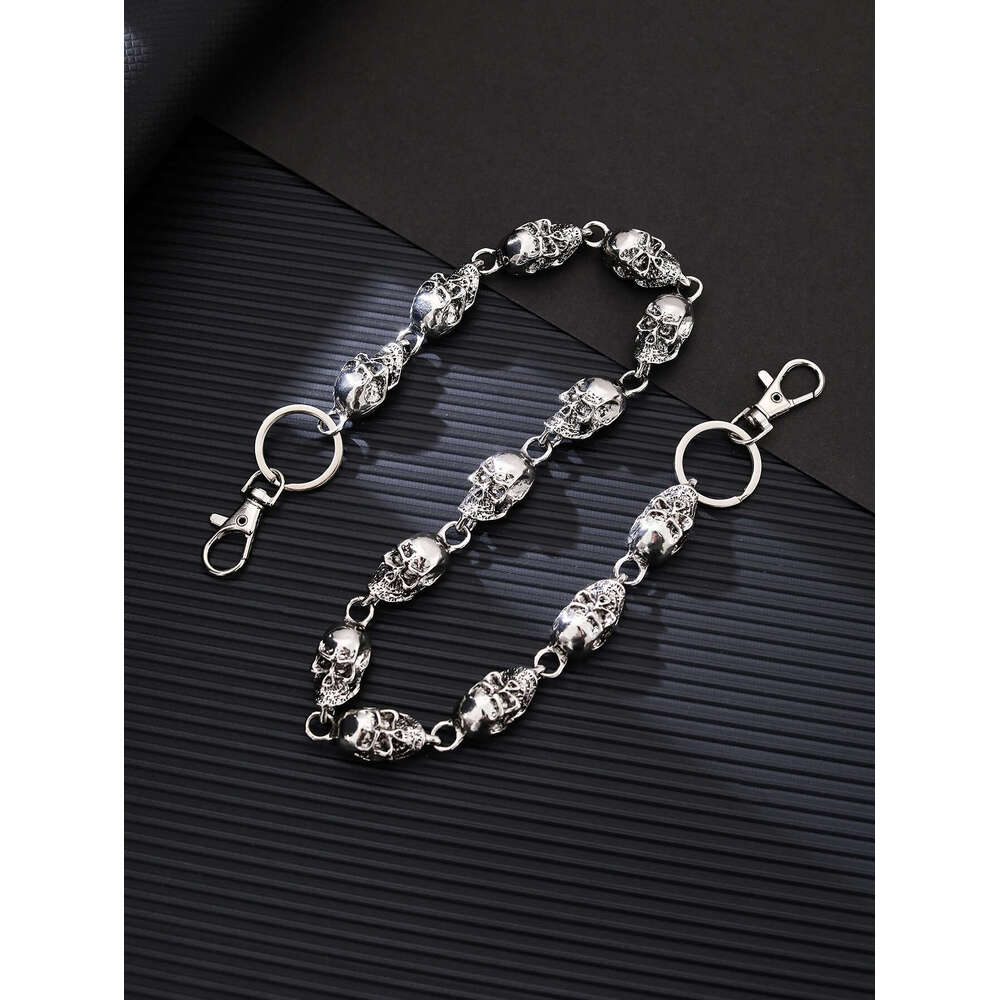 Metal Jeans Hip-Hop Personality Punk Dark Skull Waist Chain Cool Unisex Accessories