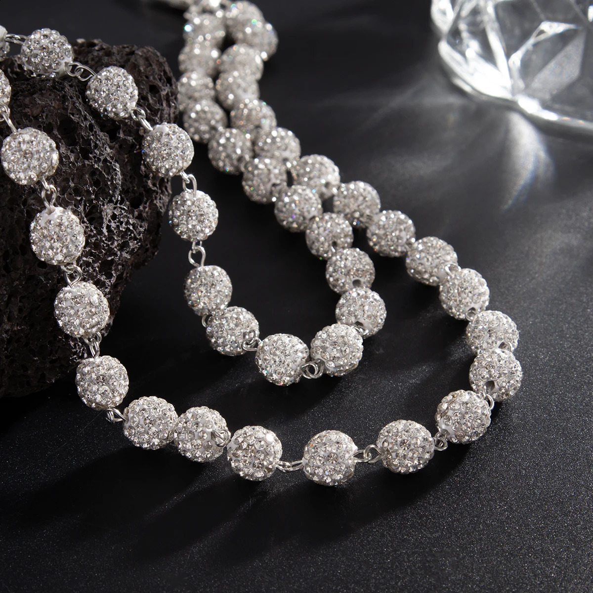 SHIXIN Hip Hop Double Layer Rhinestone Pants Waist Chain Men Women Punk Rock Metal Wallet Key Chain Jeans Trousers Chain Belt 250812