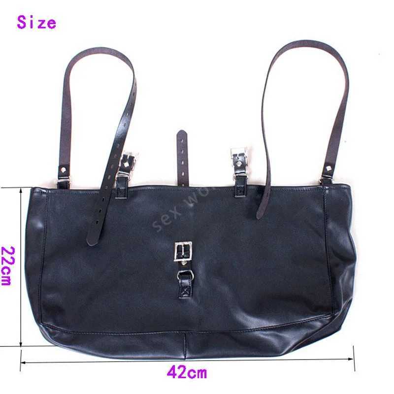 Handcuffs Bondage Leather Arm Binder Restraint Straight Jacket Crossed Arms Back Bag BDSM Slave Lockable Gloves Erotic Sex Toys XJ250813