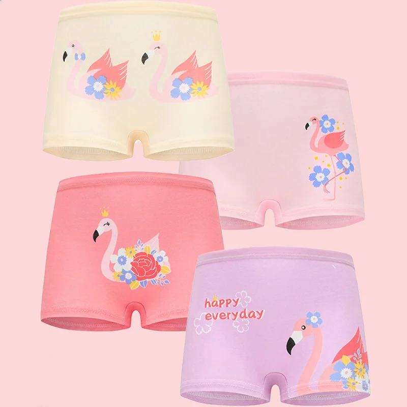 48 Pieces Childrens Girls Panties Cotton Pretty Cartoon Unicorn Print Child Underwear for Kids Boxer Breathable 250812