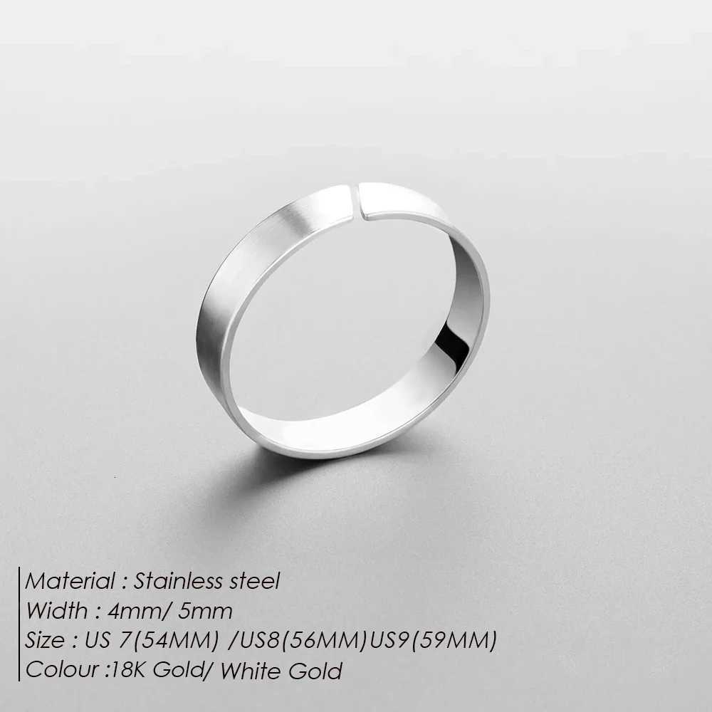 eManco European and American Trend Stainless Steel Simple Unisex Ring Stainless Steel Personalized Accessories Simple Jewelry W250812