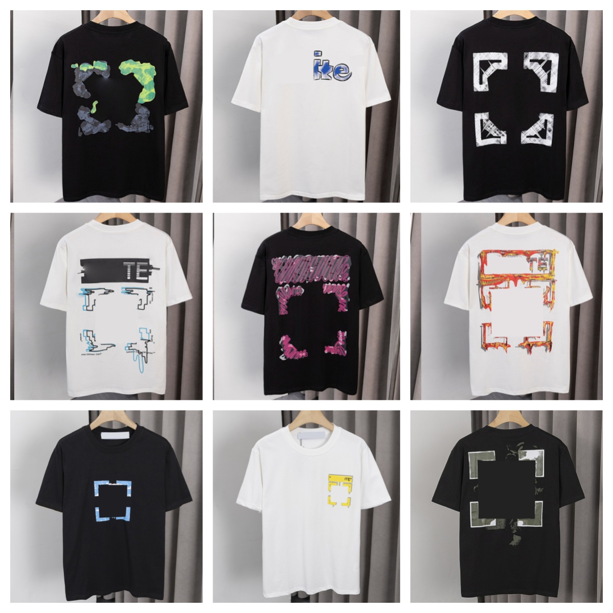 Designer Trendy Men's T-shirt Pattern Letter Printed Round Neck Loose Couple's Summer Size M-3XL