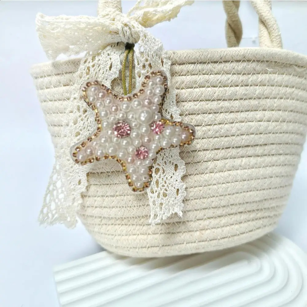 Handmade Rhinestone Lobster Beaded Pendant Pretty Hand Sewn Bag Charms Octopus Turtle Hanging Rope Patches Applique Bag Lanyard 250811