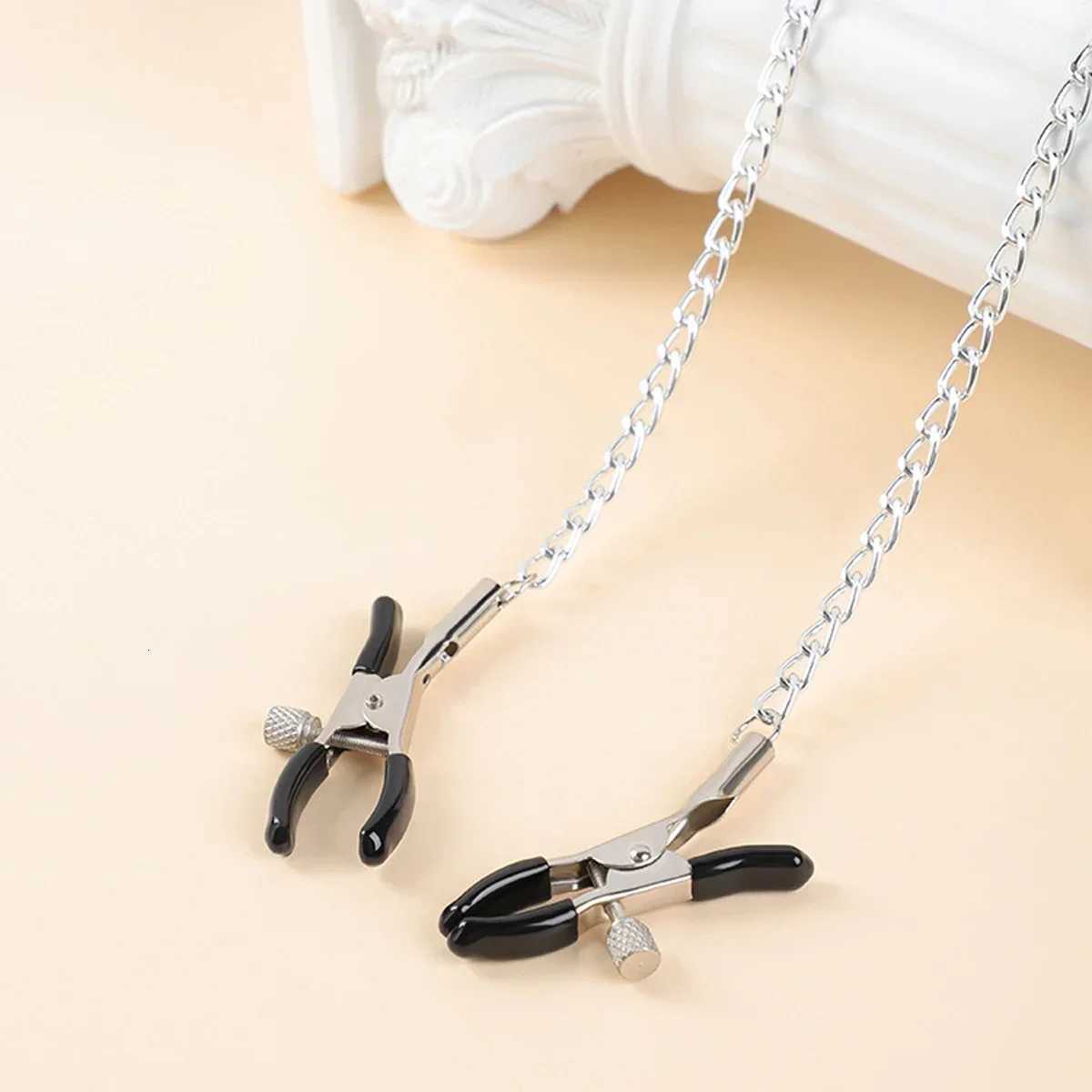 Neck to Wrist Restraints Kit with Nipple Clamps Gag Sex Toys for Women Adjustable Back Handcuffs Collar Bondage SM Sex Game Toys W250813