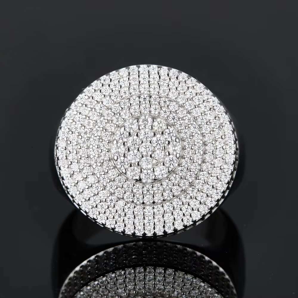 Ready to Ship Iced Out Silicon Stone Ring Men's Hip Hop Jewelry Exquisite Gift Creative