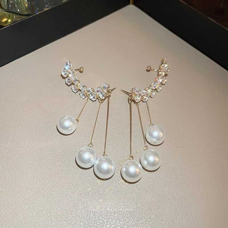 New Classic Elegant Imitation Pearl Dangle Earrings For Women Crystal Long Tassel Exquisite Drop Earring Wedding Jewelry Gifts Y250812