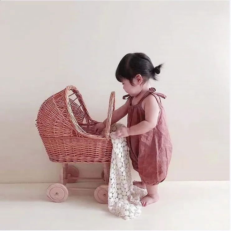 Summer Baby Girl Sleeveless Sling Jumpsuit Solid Cute Toddler Princess Overalls Cotton Infant Romper Clothes 250812