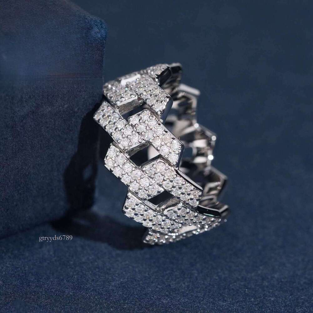 American Local Men's Cuban Passes Tester Hip Hop Ring Silver Silicon Stone
