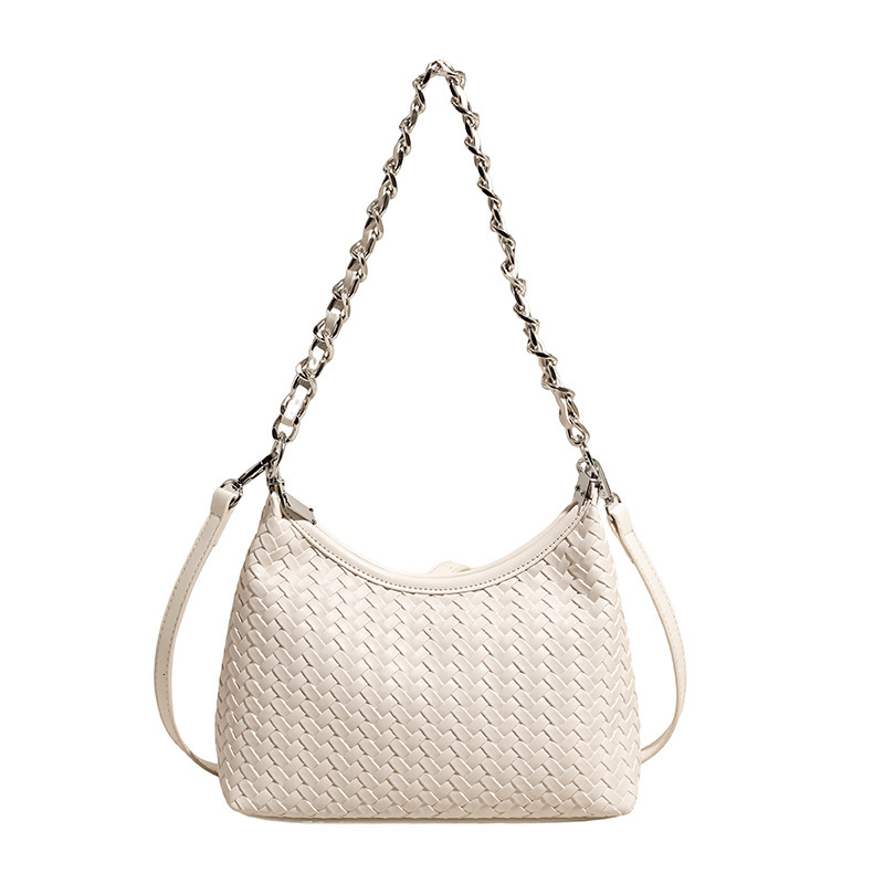 Free Shipping 2025 New Women's Designer Fashion Chain Woven Large Capacity Handbag Shoulder Crossbody Bag High-quality Dinner Dress Bag Wallet