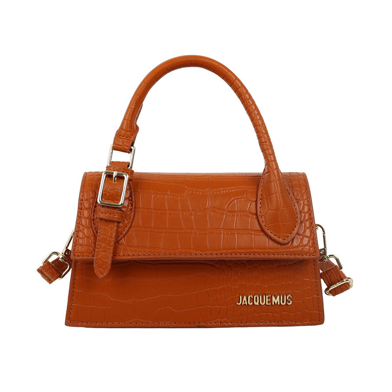 Designer European and American Trendy Letter Handheld Small Square Bag 2025 New Versatile Crocodile Pattern Shoulder Bag Casual Bag free shipping