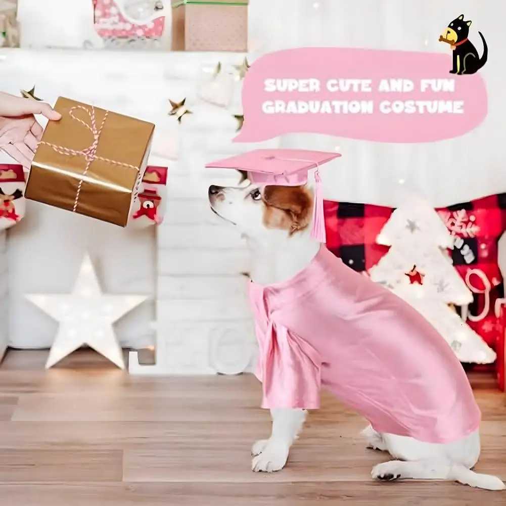 Dog Graduation Gown Traditional Pet Graduation Hat Pet Graduation Costume Set for Dogs Cats 2025 Cap Gown with Tassel XJ250813
