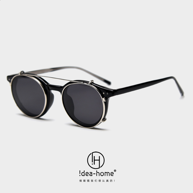 ZENOTTIC Steampunk style clip on sunglasses suitable for men women anti blue light glassespolarized clip on fashion/retro computer glasses 241030
