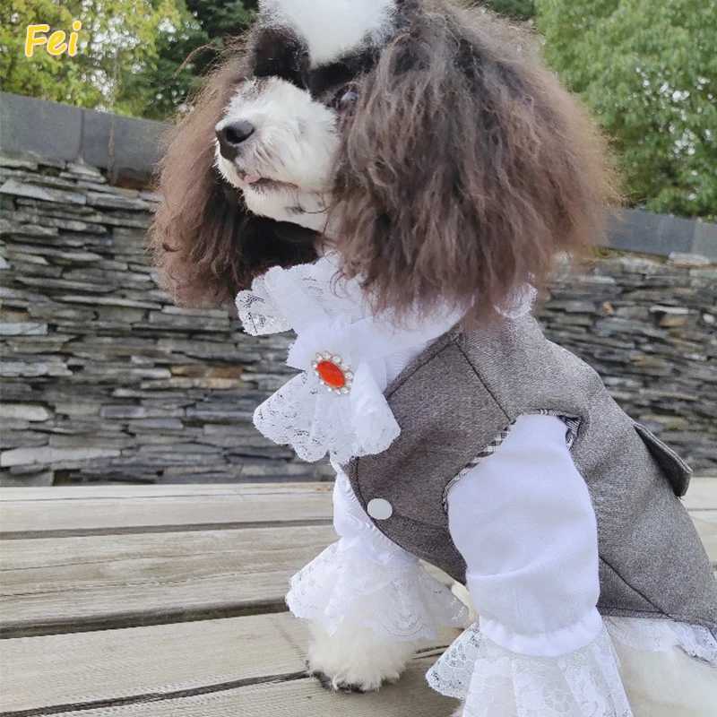 Dog Clothes Pet Gentleman Suit Coat Wedding Party Pet Clothes Dog Vest Coat Small Medium Dogs Cats Costume Bulldog Chihuahua XJ250813