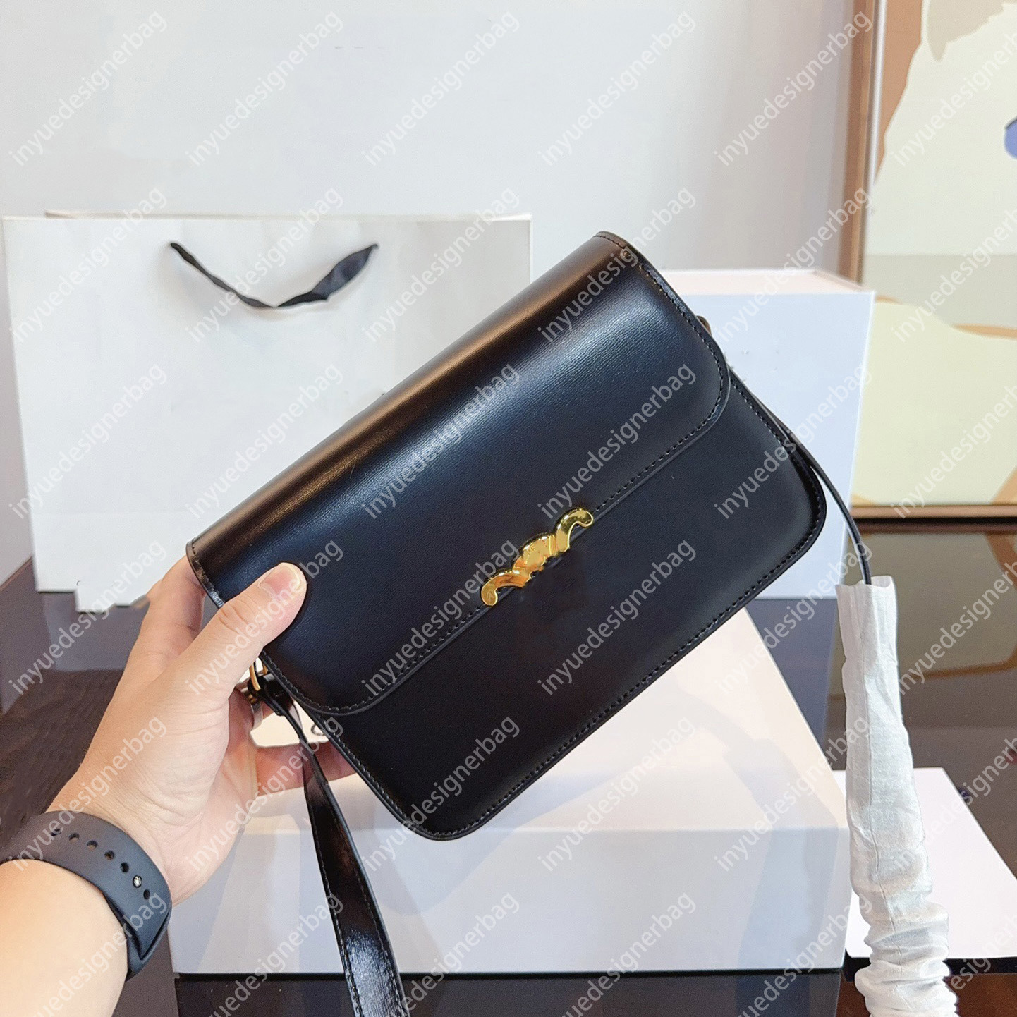 Designer bag crossbody bag triomphes bag Genuine Leather Women Shoulder bag top quality Classic teen Wallet ladies luxury bag Underarm Saddle bag 10A