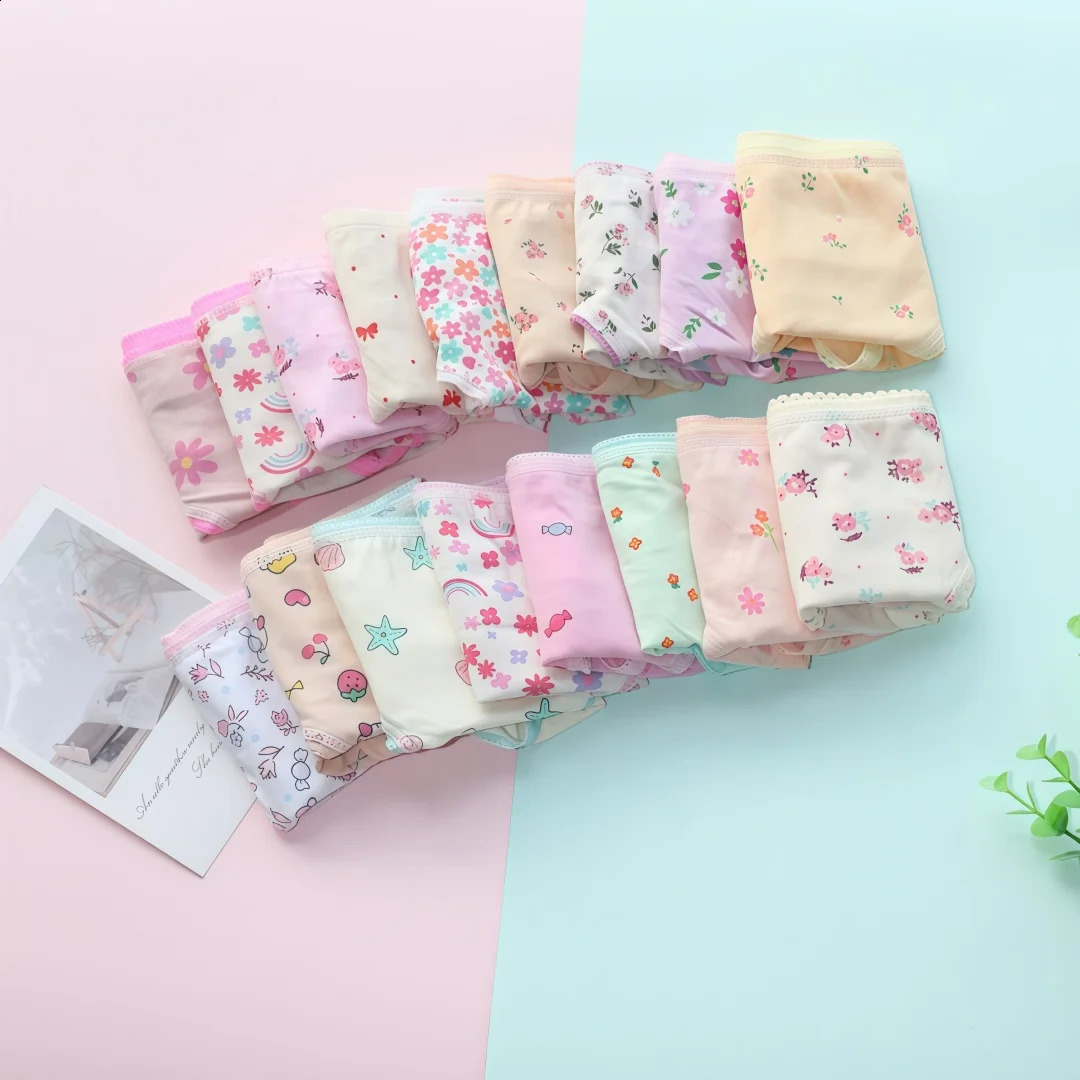 12pcsLot Baby Underwear Kids Panties Briefs Girls Underpants 212Years 250812