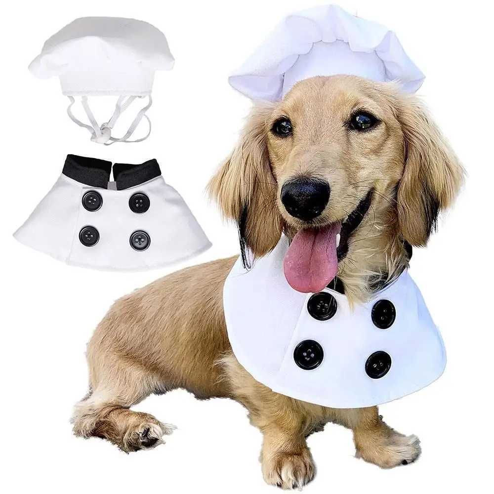 Dog Chef Costume Festive Yard Duck Chef Outfits Cat Dog Halloween Costumes Pet Chef Hat Cute Scarf Set Washable Porch Clothes XJ250813