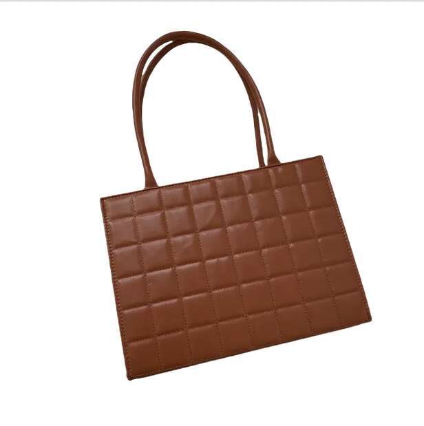 Designer Bags New Handbags Women Shoulder Fashion Plaid PU Leather Crossbody Square Small Top-Handle Bags Tote, Hot selling Solid-color