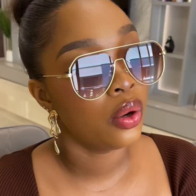 Designer Sunglasses For Men Women Oversized Sunglasses UV400 Protection Sunglasses Luxury Polarized Goggle Pilot Alloy Frame Eyewear KP7265