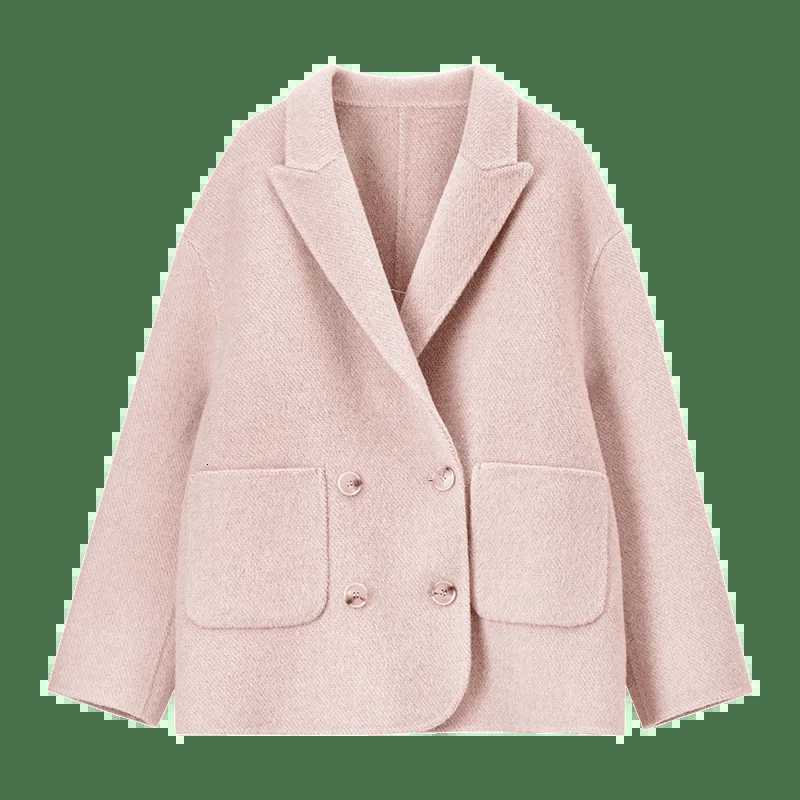 SENTUBILA Winter Oversized Woolen Coat Women 2024 New Fashion Korean Style Double Breasted Pockets Wool Jackets W44O56003 Z250813
