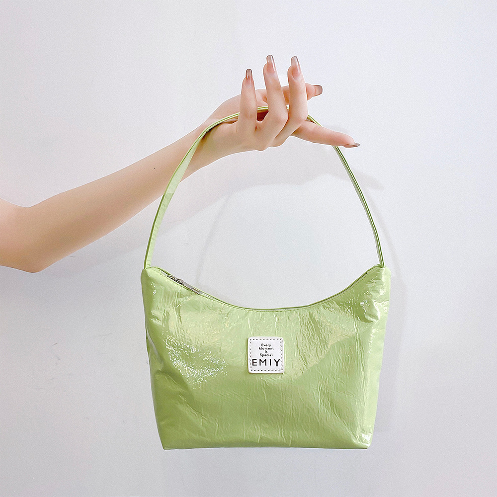 Niche Design Texture Korean Sweet Cool Oil Wax Leather Underarm Live Good Handheld Shoulder Jelly Bag ddmymarket