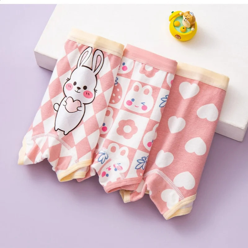 Girls Korean Cotton Three Panties 3PCS Childrens Noncardboard Boxer Briefs Elementary School Students 250812