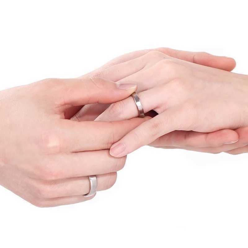 4/6/8/10mm Silver Color Mens Titanium Ring Brushed Mens Wedding Band Engagement Rings Male Jewelry Couple Womens Ring W250812