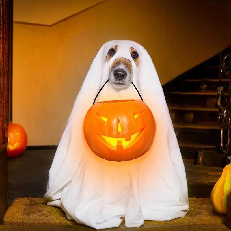 Dog Cosplay Costume Halloween Ghost Pet Cloak Ghost Pet Decorative Supplies Soft Pet Clothes For Pranks Halloween Props XJ250813