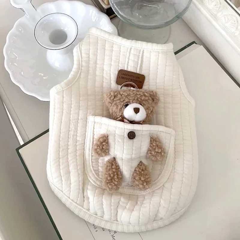 Autumn Winter Cat Fashion Designer Vest Pet Cute Cartoon Soft Shirt Small Dog Harness Chihuahua Poodle Yorkshire Puppy Clothes XJ250813