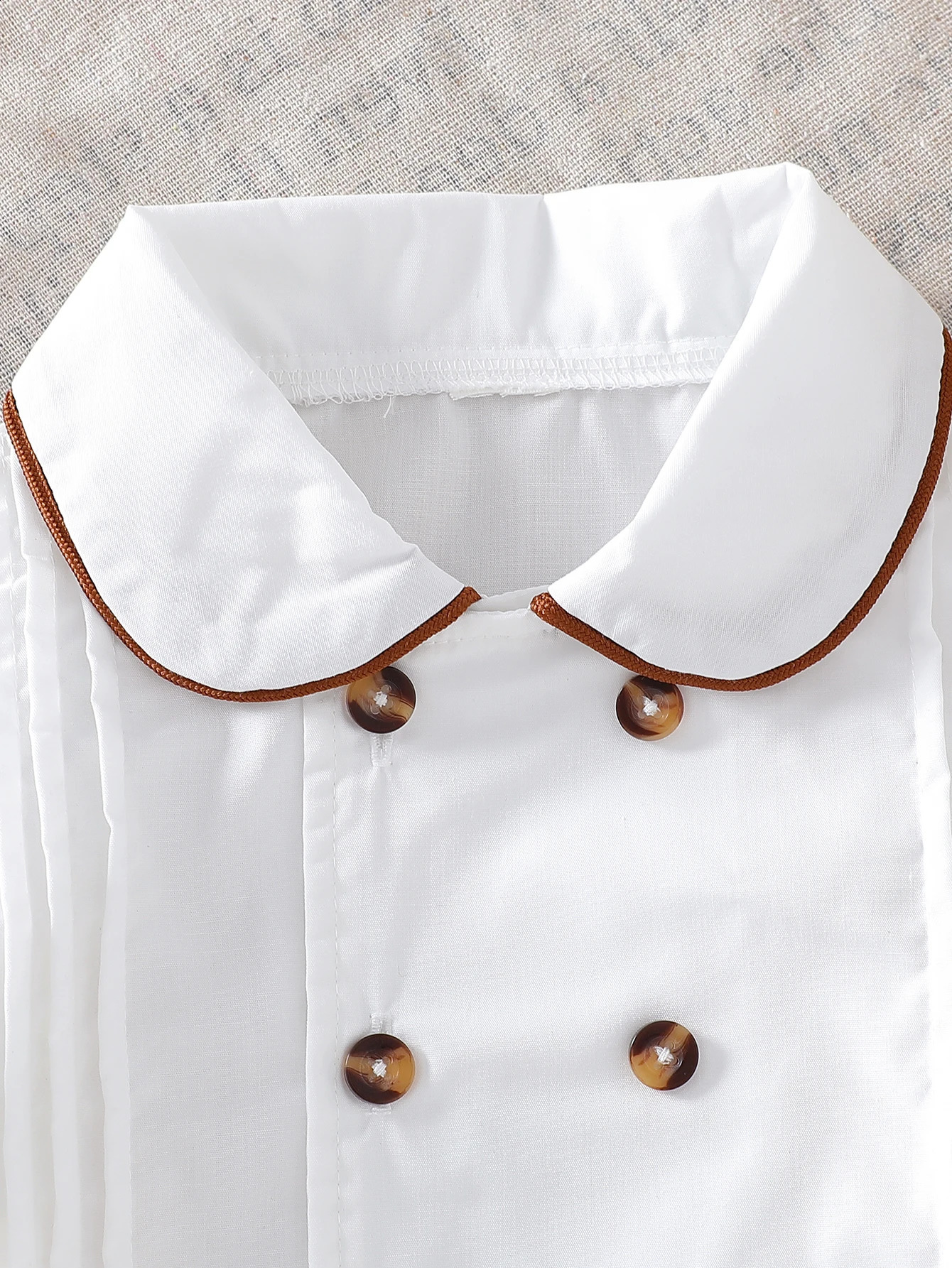 Summer Buttoned SolidColor ShortSleeved Shirt in College Style 250812
