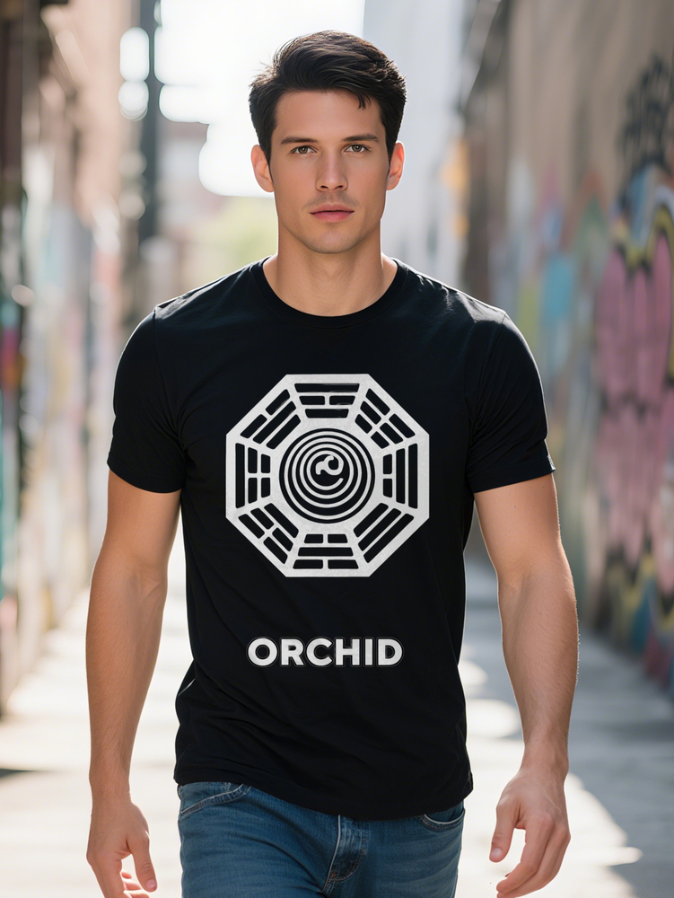 Men S Casual Crew Neck T-Shirt with Unique Print Design Black Perfect Gift for Him Summer Style Comfortable Fit