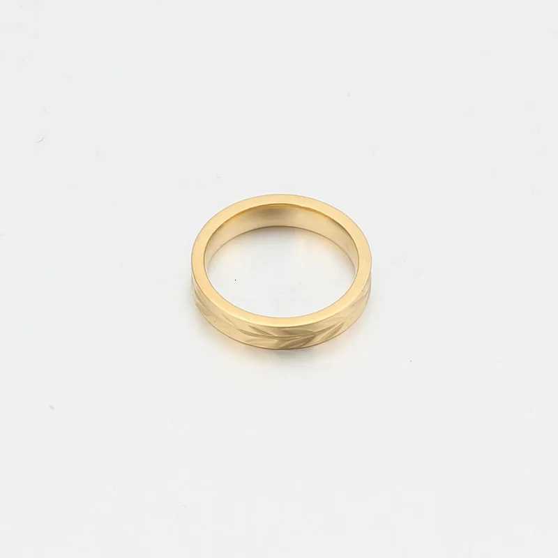 Simple Stainless Steel Finger Rings For Women Men Gold Silver Color Couple Round Fashion Jewelry Gift 4MM Size 6 7 8 9 10 11 W250812