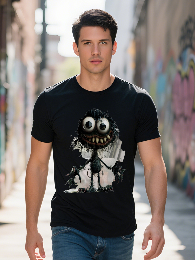 Men's Casual Crew Neck T-Shirt Knit Fabric with Slight Stretch Animal Pattern Print Summer Fashion Short Sleeve 7ba16