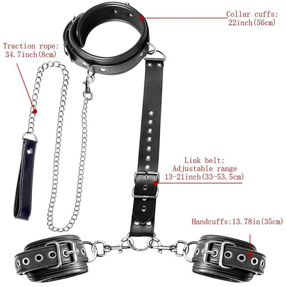 BDSM Couples Sex Bondage Gags Set Traction Chain Handcuffs Collar Adjustable Gear Accessories Slave Beginner Role Play SM ToyXJ250813