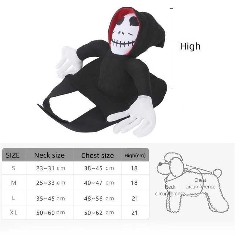 Funny Pet Halloween Costume Horrible Ghost Cosplay Cloth Halloween Party Dress Up for Small Medium Large Dog Pet Accessories XJ250813