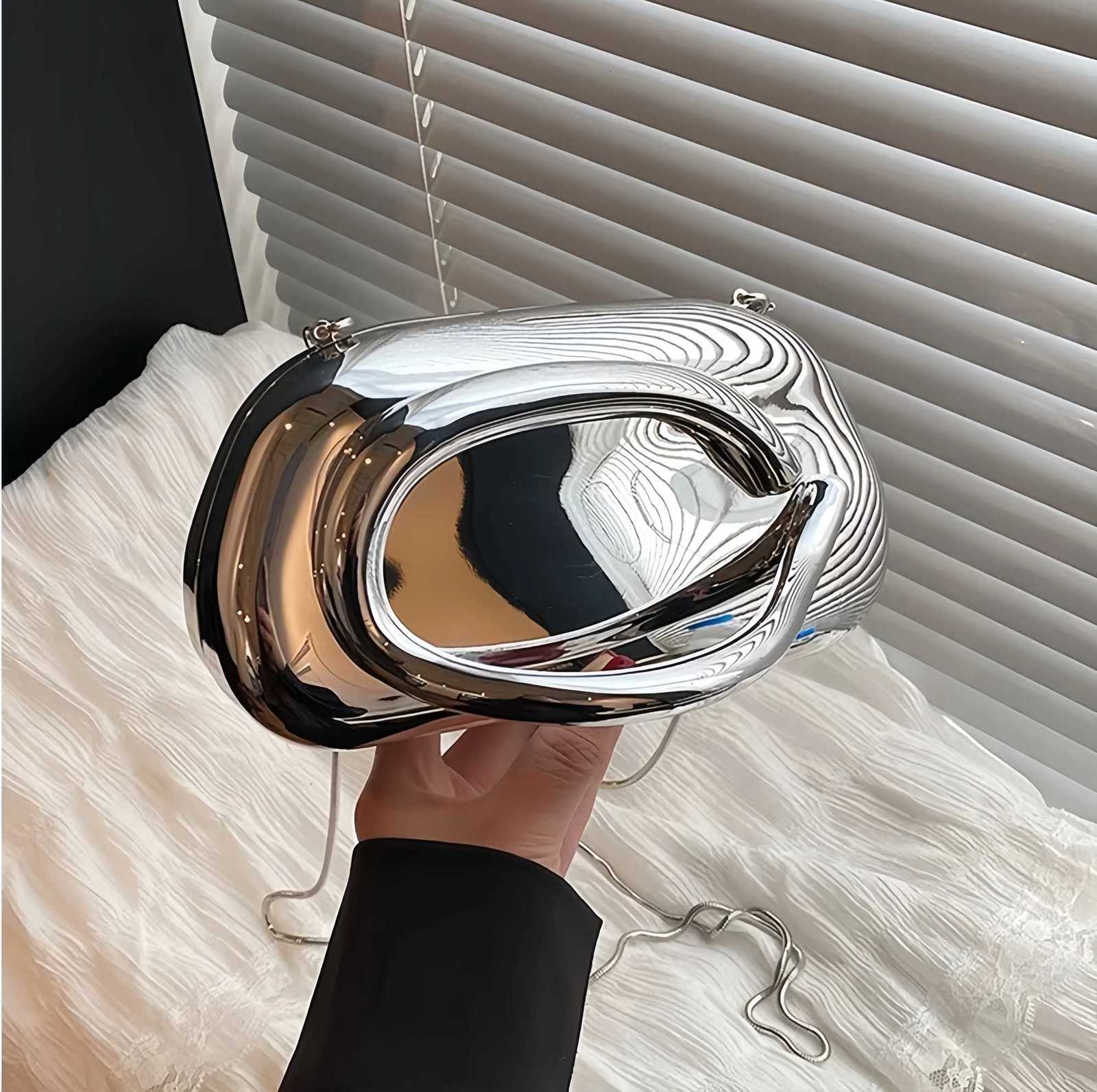 Acrylic Gold Closure Box Clutch Bag Women Evening Wedding Party Cute Purse Bag Handbag Dark Golden Silver 2025 Spring New Ins Y250812