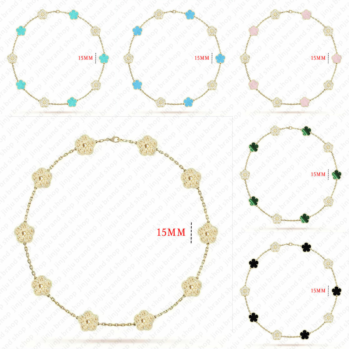 long diamond necklace stainless steel jewelry 15mm clover necklace turquoise flower necklaces for woman thin gold necklace luxary necklace green clover necklace