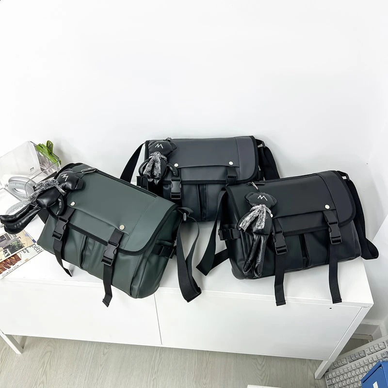 Men Messenger Bag Multi Pocket Outdoor Bag Causal Male Shoulder Bag Wide Strip Fashion Cross Body Bag 250809