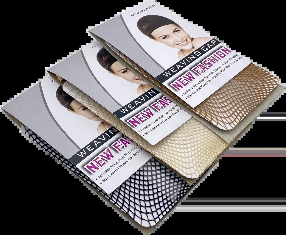 20 packs Fashion Weaving Cap Stretchable Elastic Hair Net Top Open Snood Wig Cap Hairnet Hair Mesh 250812