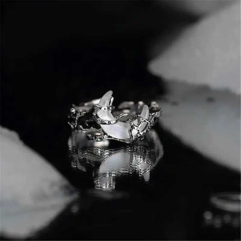 2pcs Irregular Sun Moon Ring with Small Texture Light Luxury Jewelry Personalized Versatile Cosplay DIY Props for Couple Gifts W250812