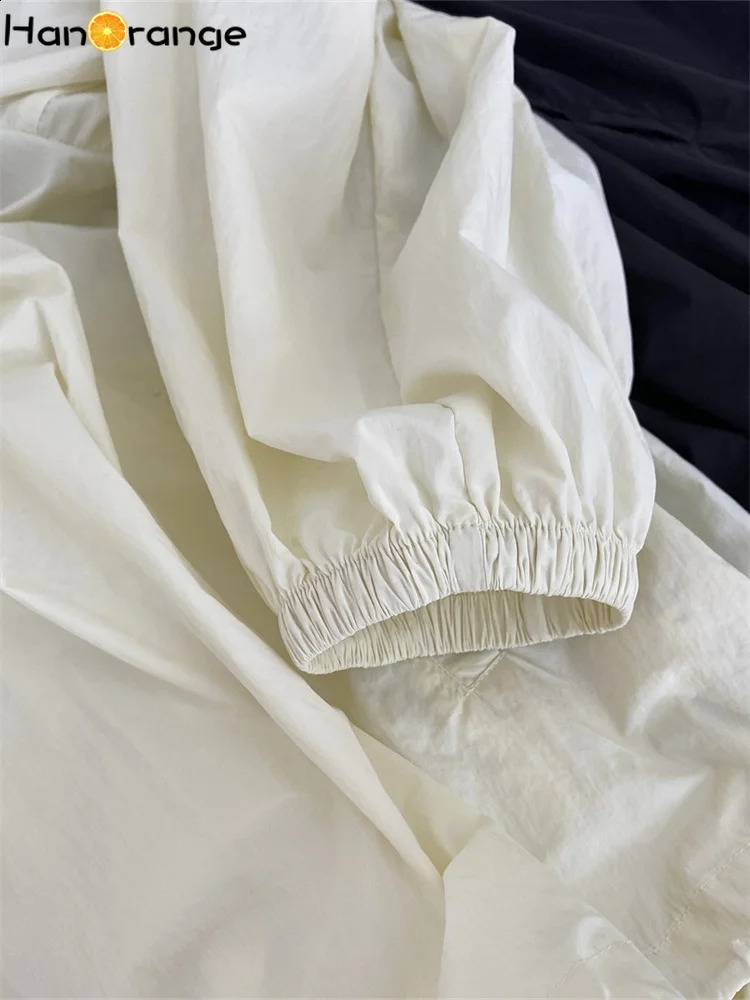 HanOrange 2024 Summer Light Transparent Hooded Zipper Sunscreen Jacket Women Loose Silhouette Thin Long Sleeve Female 250808