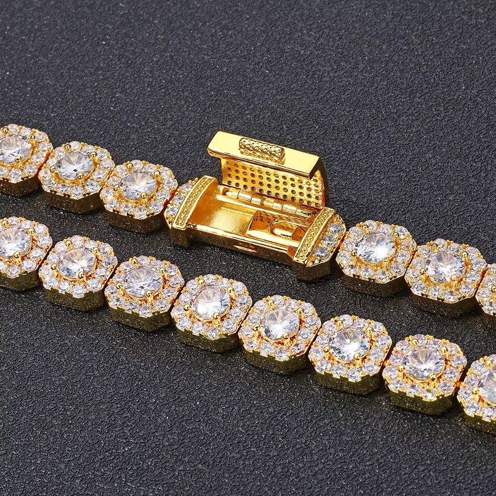 Hot Sale 36mm Silver Plated Chunky Cuban Link Chain14k Gold Moissanite Tennis Necklace Moissanite Cross Necklace 16 Inches