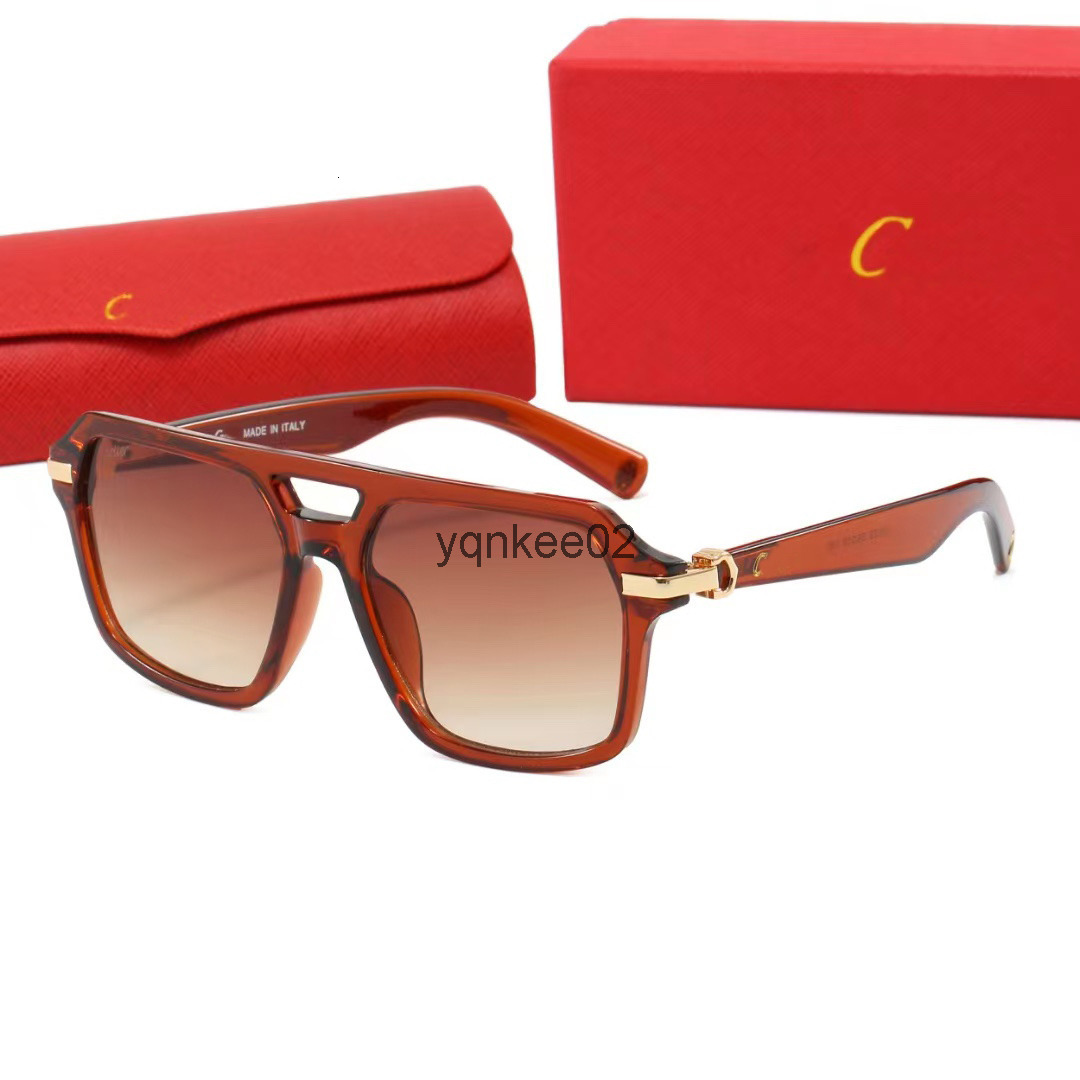 Designer Carter Glasses Woman Man Cycle Luxury Polarize Sports Brand Fashion Vintage Orange Square Run Lady Sunglasses