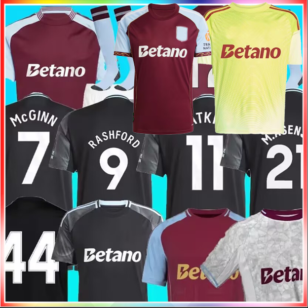 25 26 Soccer Jerseys Kids Kit 2025 Football Shirt AsTONES Camisetas Futbol McGINN WATKINS Maillot Foot ONANA 150-Year Anniversary VilLaS RASHFORD ASENSIO DISASI