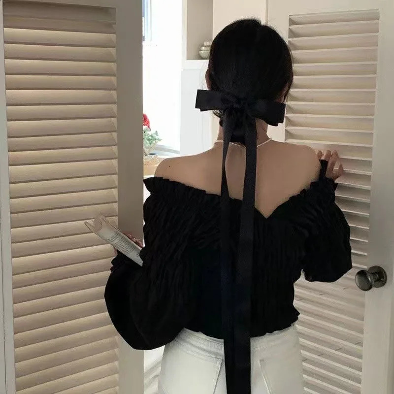 1 Piece Big Size Sweet Bow Ribbon Hair Clip for Girl Romantic Fashion France Style Women Hair Barrettes Cute Hair Accesories 250812